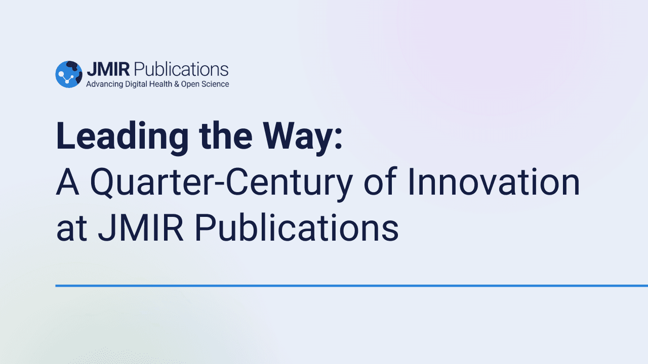Header card for the blog post that discusses innovations for JMIR