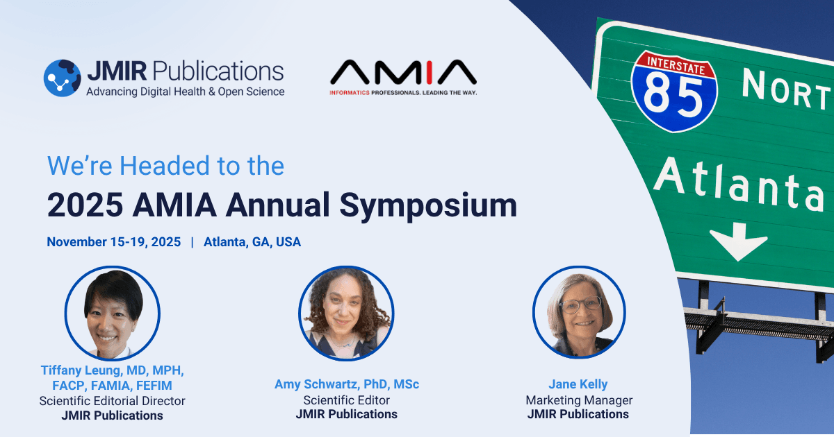 Connecting at AMIA 2025: Visit JMIR Publications at Booth #303