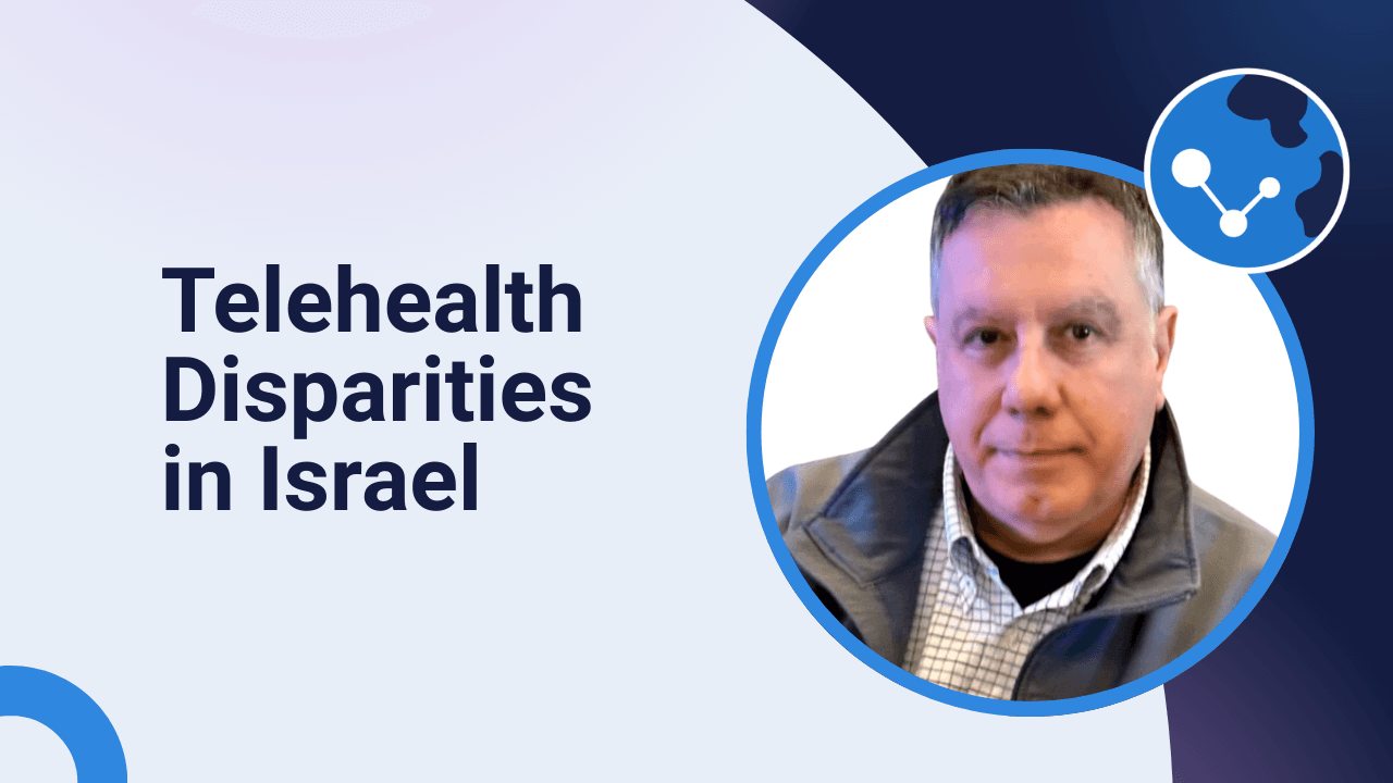 YouTube video thumbnail of JMIR author Motti Haimi with the video title, "Telehealth Disparities in Israel"