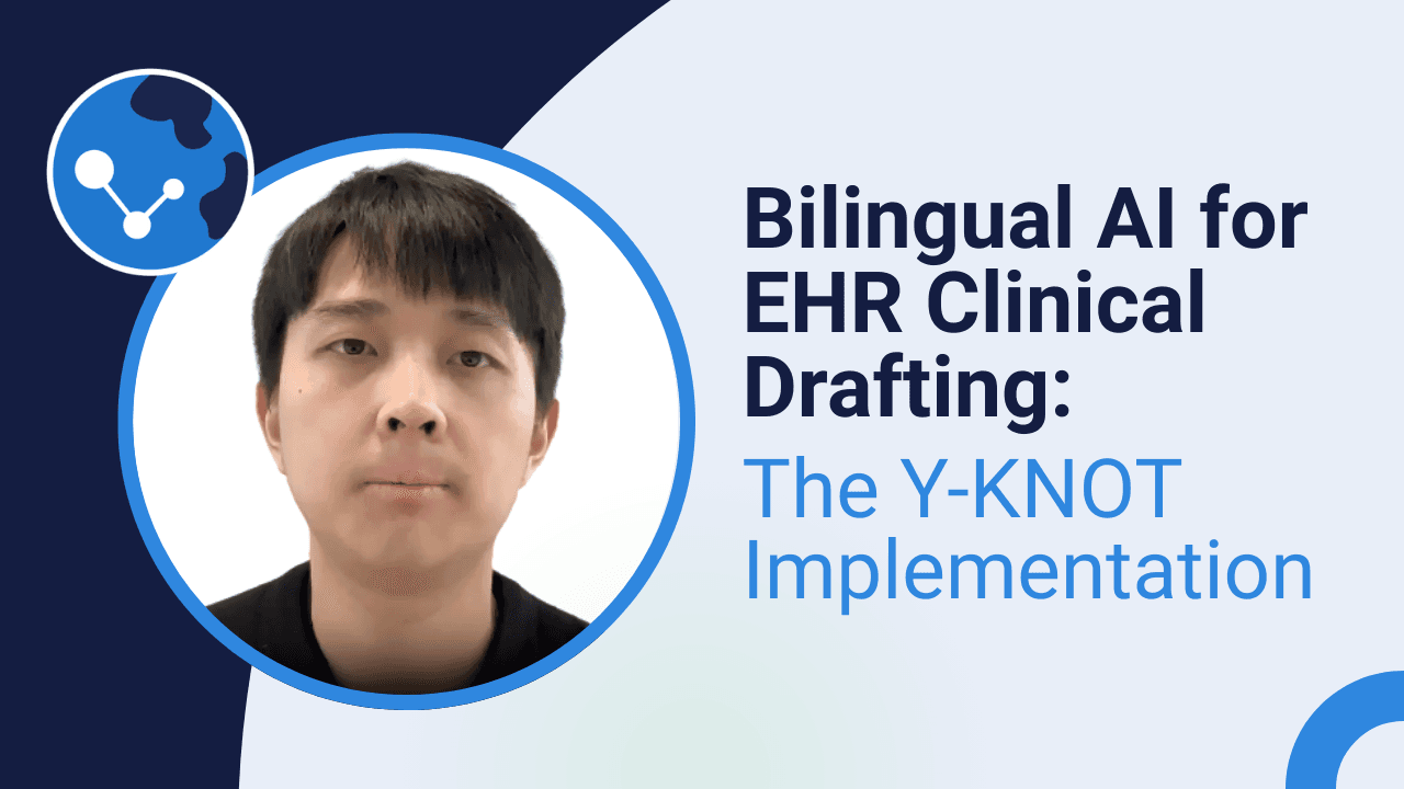 YouTube video thumbnail of JMIR author Hanjae Kim with the video title, "Bilingual AI for EHR Clinical Drafting: The Y-KNOT Implementation"