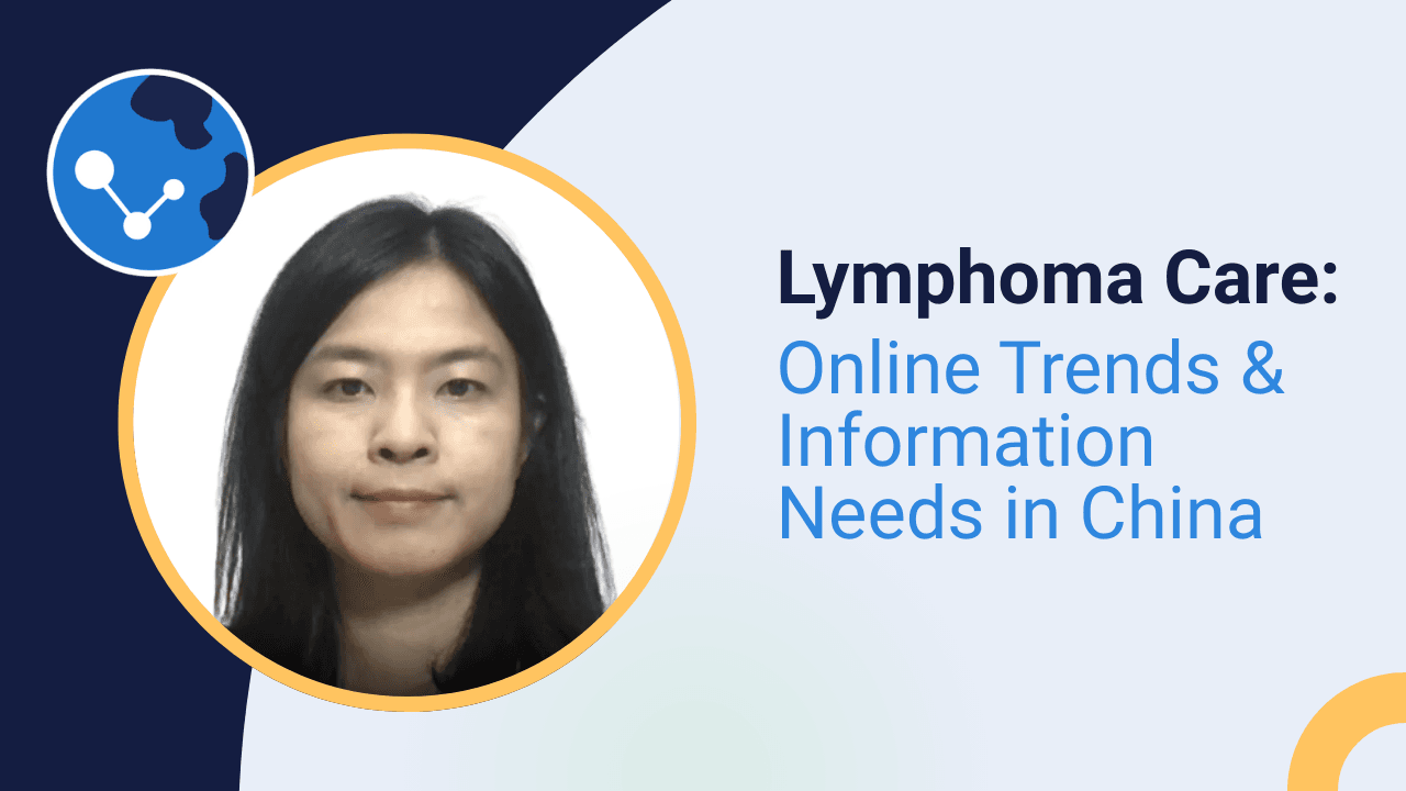 YouTube video thumbnail of JMIR author Kaida Ning with the video title, "Lymphoma Care: Online Trends & Information Needs in China"